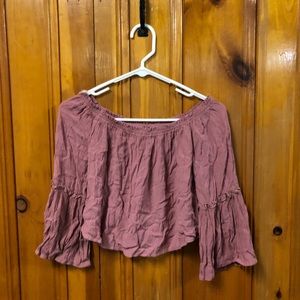 Pink off the shoulder float shirt